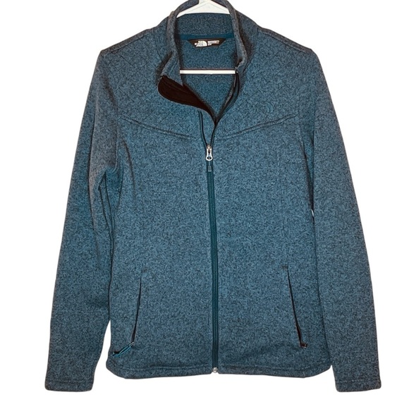 The North Face Fleece Jacket Full Zip Pockets Teal Women’s Medium - Picture 1 of 8